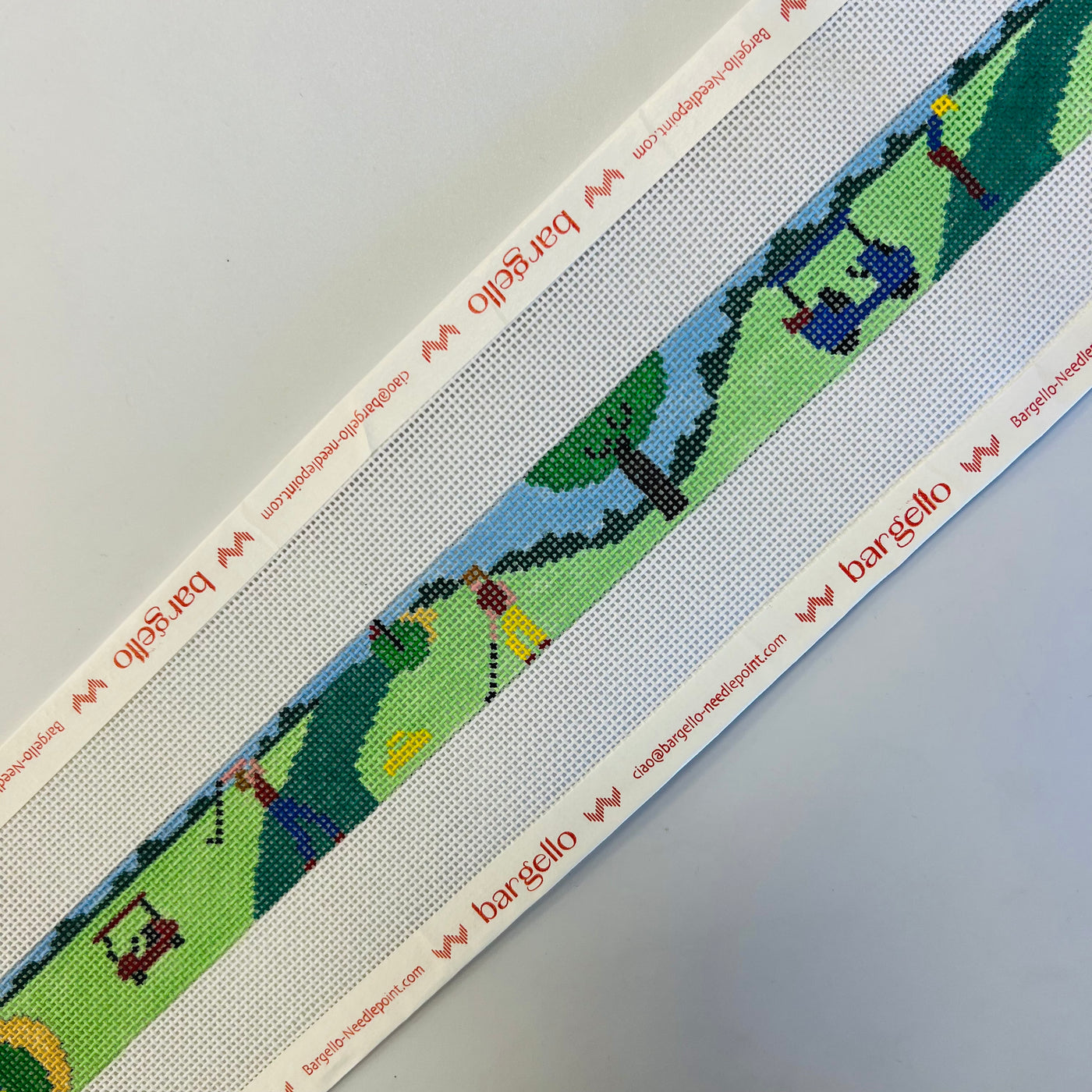 Golf Course Scene Belt Needlepoint Canvas