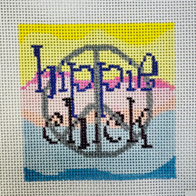 Hippie Chick Coaster Needlepoint Canvas