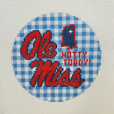 University of Mississippi Ole Miss Ornament Needlepoint Canvas
