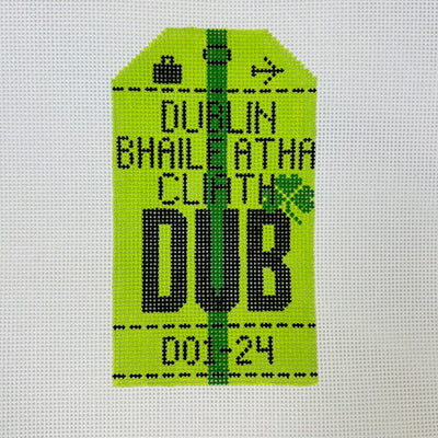 Dublin DUB Travel Tag Needlepoint Canvas