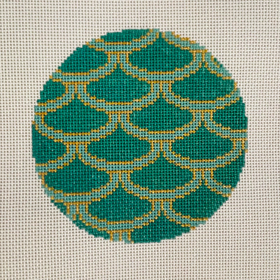 Mermaid Round Insert Needlepoint Canvas