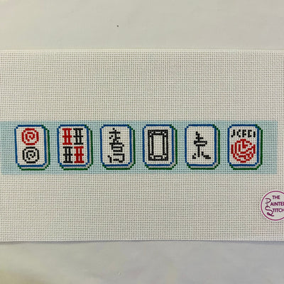 Mahjong Tiles Key Fob Needlepoint Canvas
