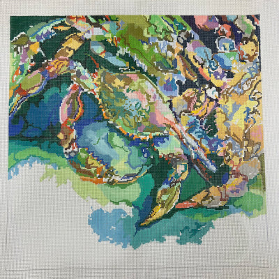 Blue Crab Needlepoint Canvas