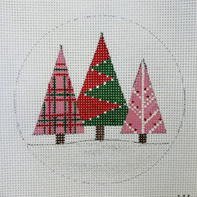 Modern Trees Ornament Needlepoint Canvas