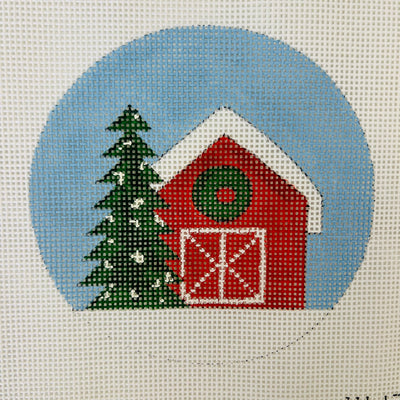 Christmas Barn Ornament Needlepoint Canvas