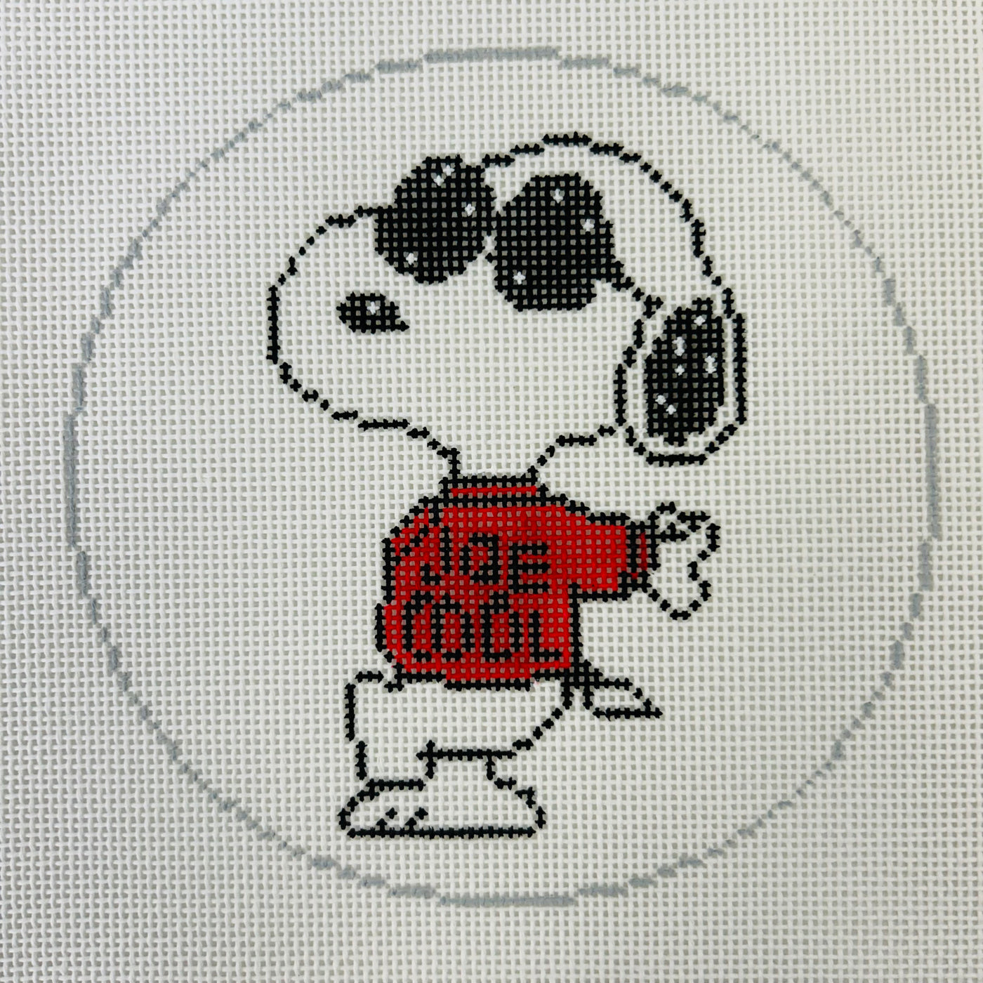 Joe Cool Round Needlepoint Canvas