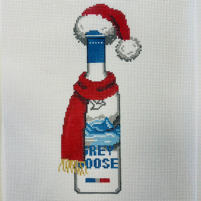 Santa Hat Goose Needlepoint Canvas