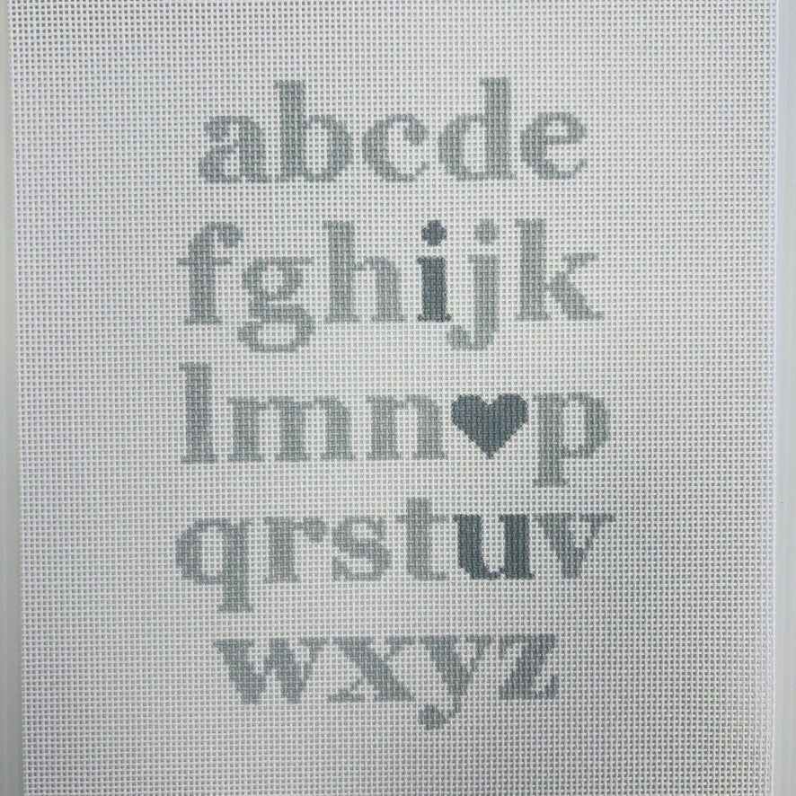 ABCDILY (GRAYS) needlepoint canvas - Bargello Needlepoint