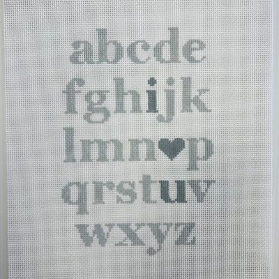 ABCDILY (GRAYS) needlepoint canvas - Bargello Needlepoint