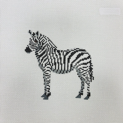 African Zebra Ornament needlepoint canvas - Bargello Needlepoint