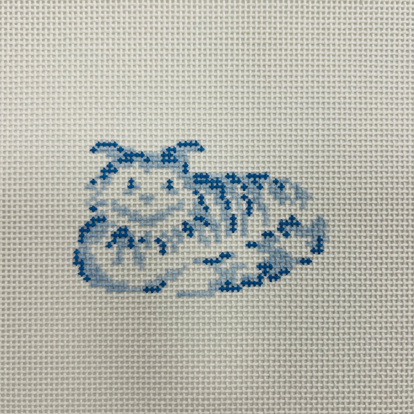 Alice in Blue - Cheshire Cat Ornament needlepoint canvas - Bargello Needlepoint