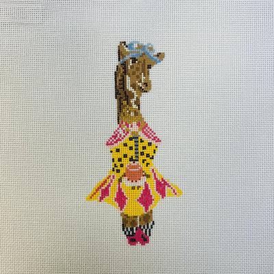 Animal Collection - Louisa the Giraffe needlepoint canvas - Bargello Needlepoint