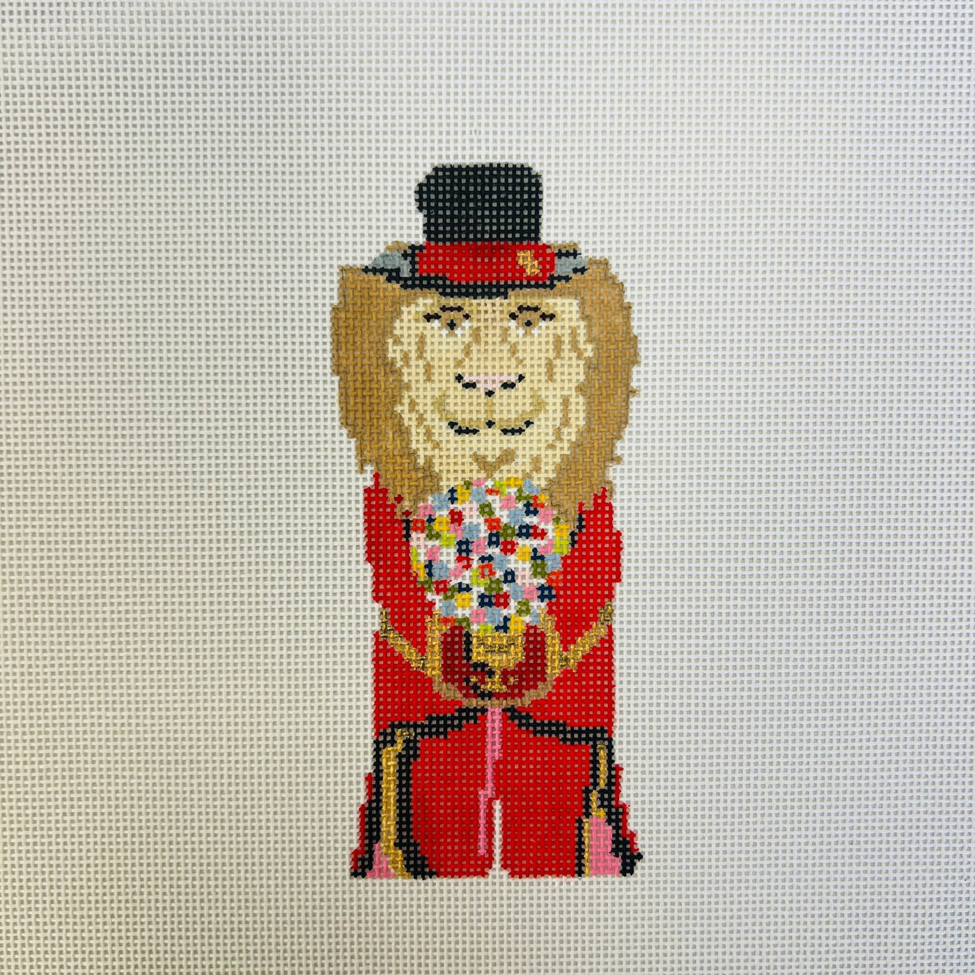 Animal Collection - Royston the Lion needlepoint canvas - Bargello Needlepoint