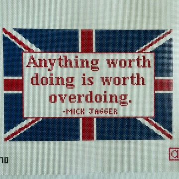 Anything Worth Doing … Mick Jagger needlepoint canvas - Bargello Needlepoint