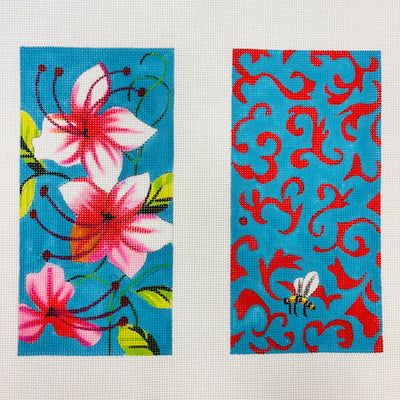 Azaleas Eyeglass Case needlepoint canvas - Bargello Needlepoint
