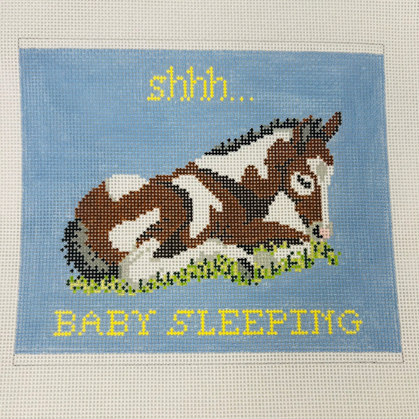 Baby Sleeping needlepoint canvas - Bargello Needlepoint