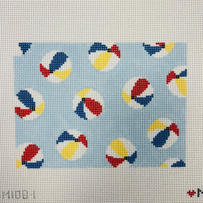 BEACH BALLS 7X5 needlepoint canvas - Bargello Needlepoint