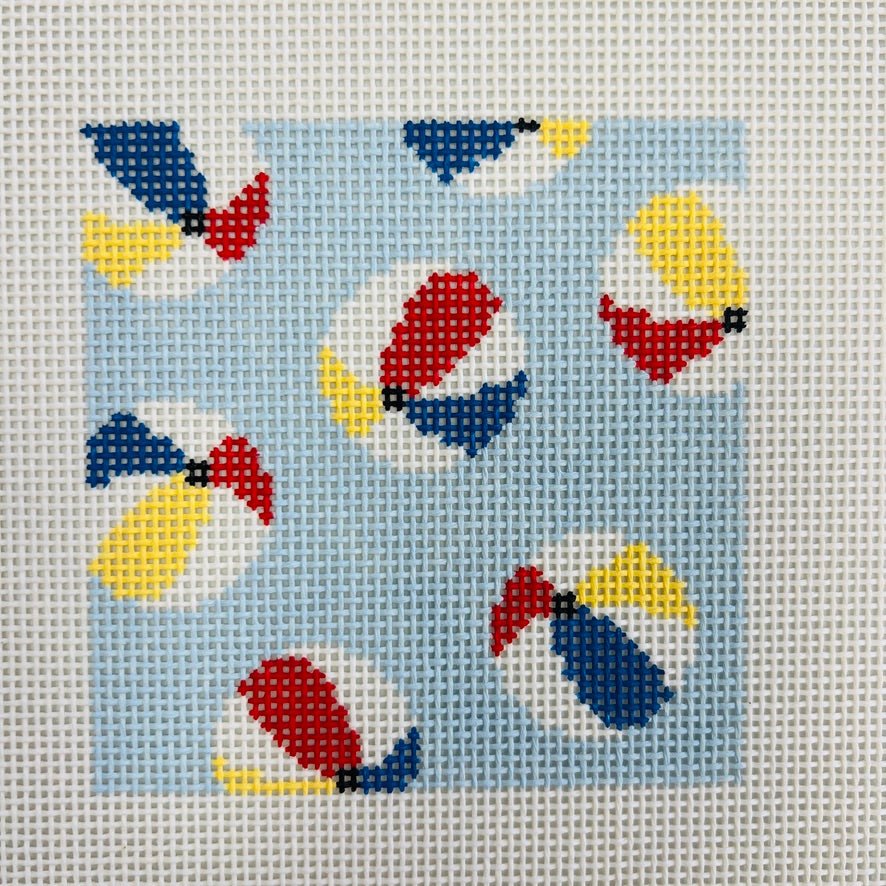 BEACH BALLS SQUARE needlepoint canvas - Bargello Needlepoint