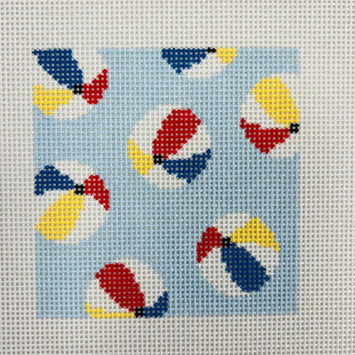 BEACH BALLS SQUARE needlepoint canvas - Bargello Needlepoint