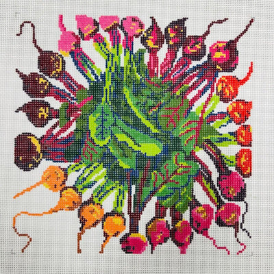 Beets Mandala needlepoint canvas - Bargello Needlepoint