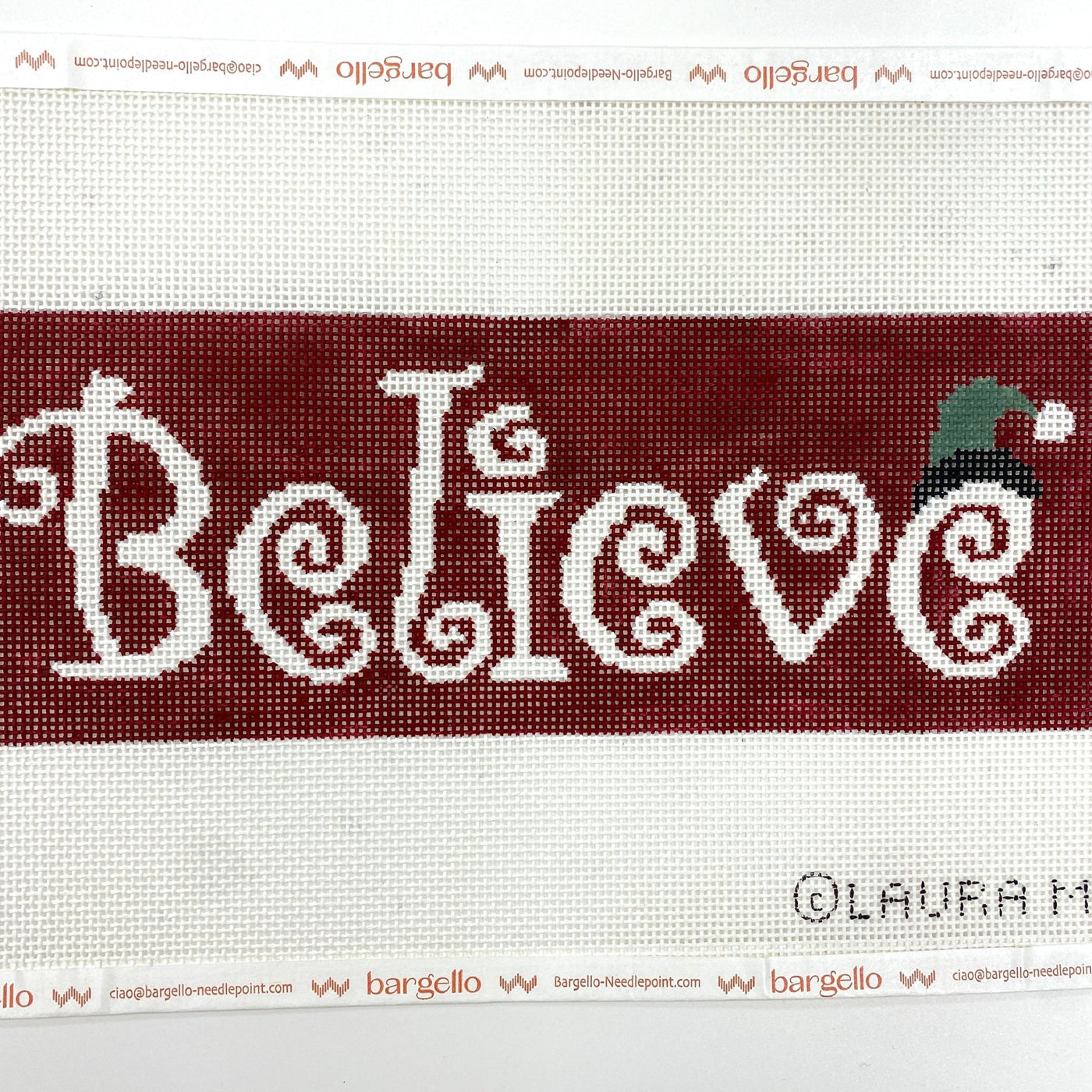 Believe Sign needlepoint canvas - Bargello Needlepoint