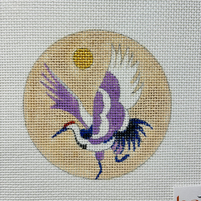 Bird With Gold Moon needlepoint canvas - Bargello Needlepoint