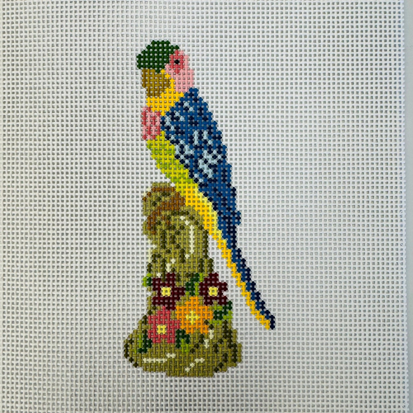 Blue Bird needlepoint canvas - Bargello Needlepoint