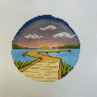 Boardwalk Ornament needlepoint canvas - Bargello Needlepoint