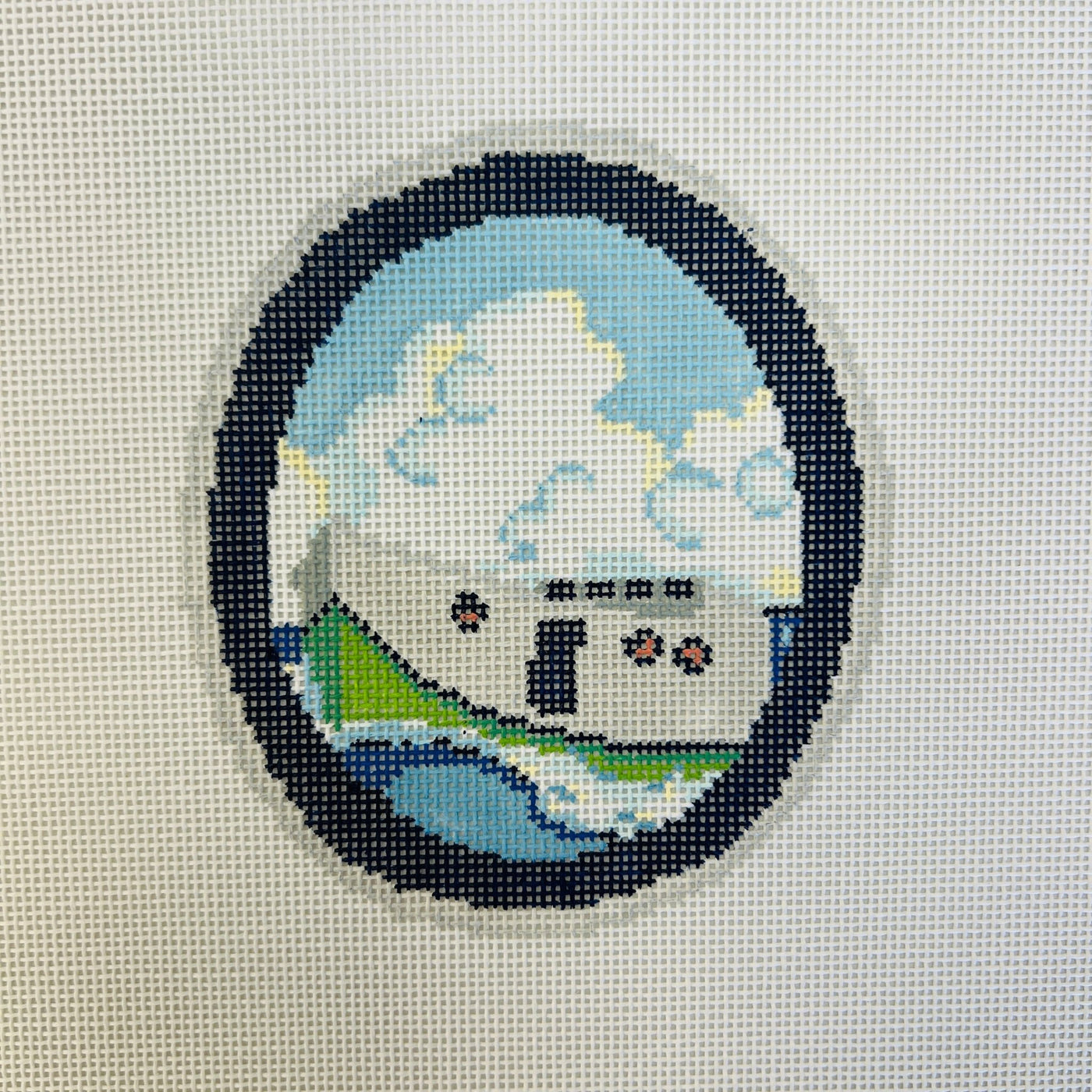 Boat needlepoint canvas - Bargello Needlepoint