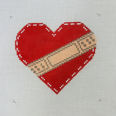 Broken Heart needlepoint canvas - Bargello Needlepoint