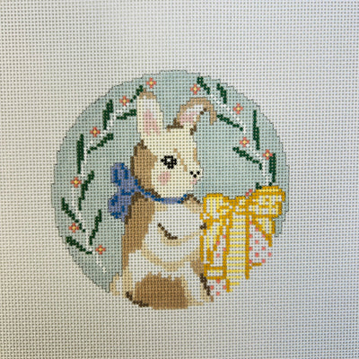 Bunny Ornament needlepoint canvas - Bargello Needlepoint