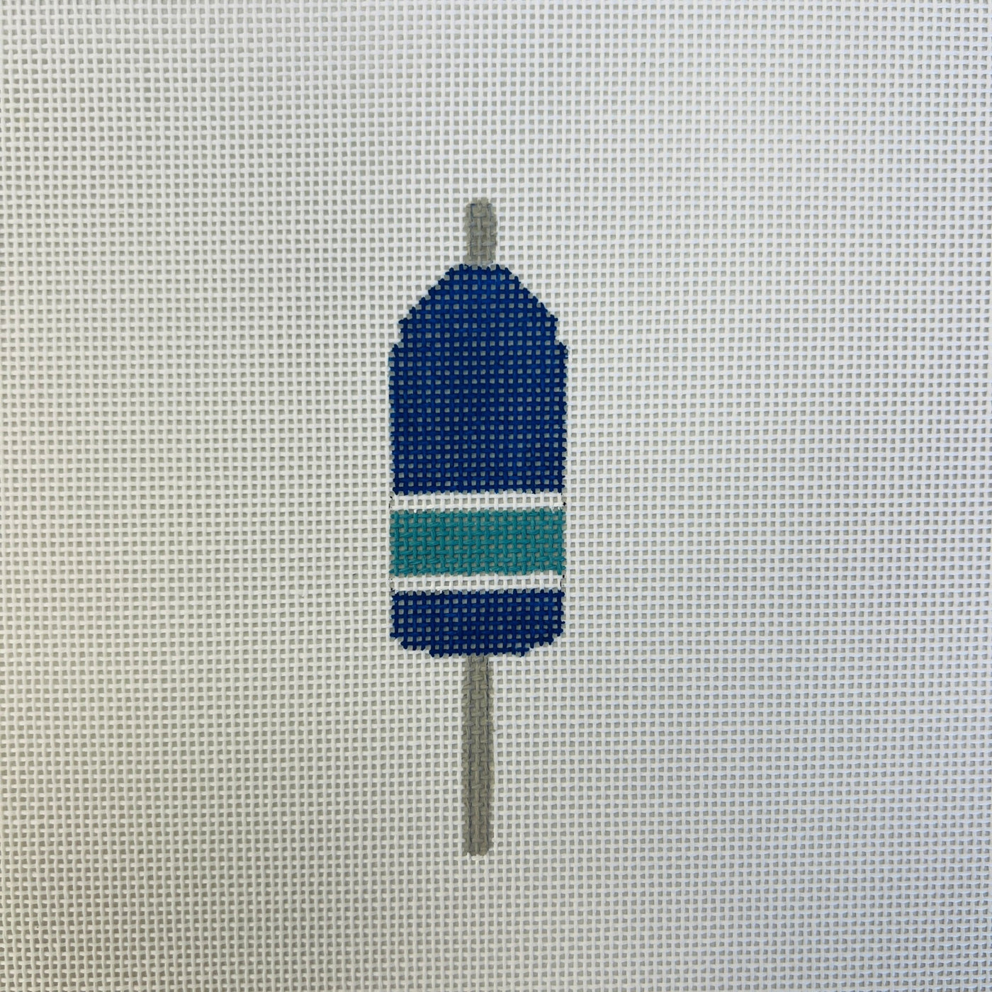 Buoy in Cobalt needlepoint canvas - Bargello Needlepoint