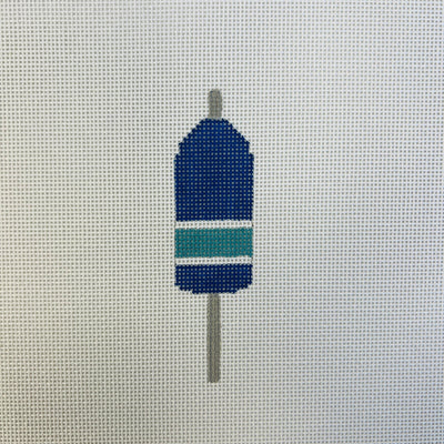 Buoy in Cobalt needlepoint canvas - Bargello Needlepoint