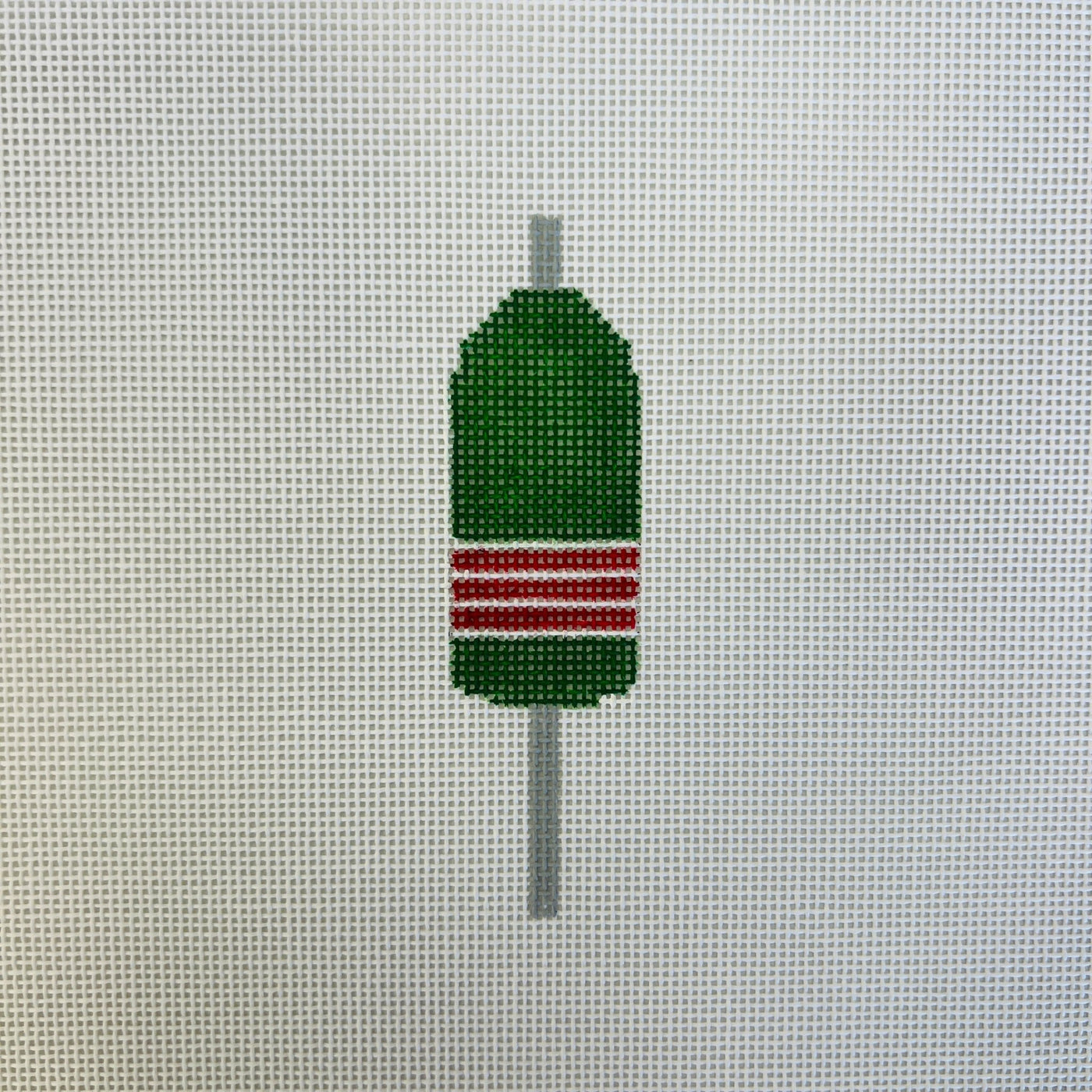 Buoy in Green needlepoint canvas - Bargello Needlepoint