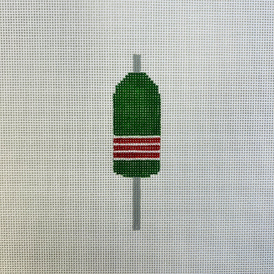 Buoy in Green needlepoint canvas - Bargello Needlepoint