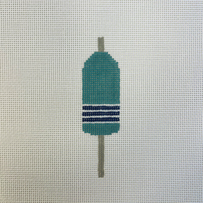 Buoy in Sea Blue needlepoint canvas - Bargello Needlepoint