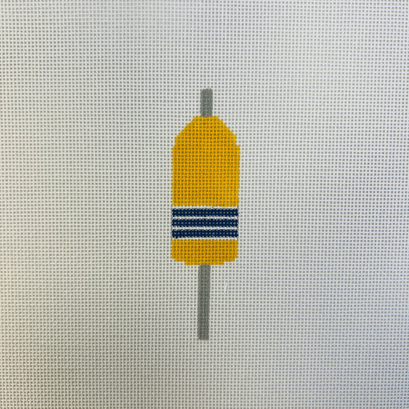 Buoy in Yellow needlepoint canvas - Bargello Needlepoint
