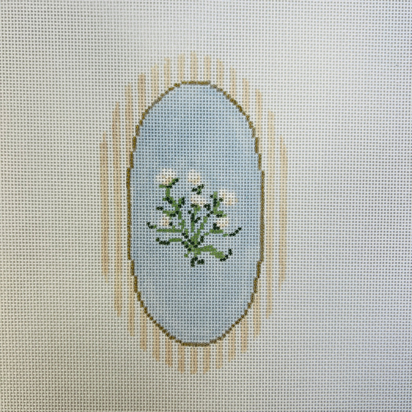 Camellia needlepoint canvas - Bargello Needlepoint