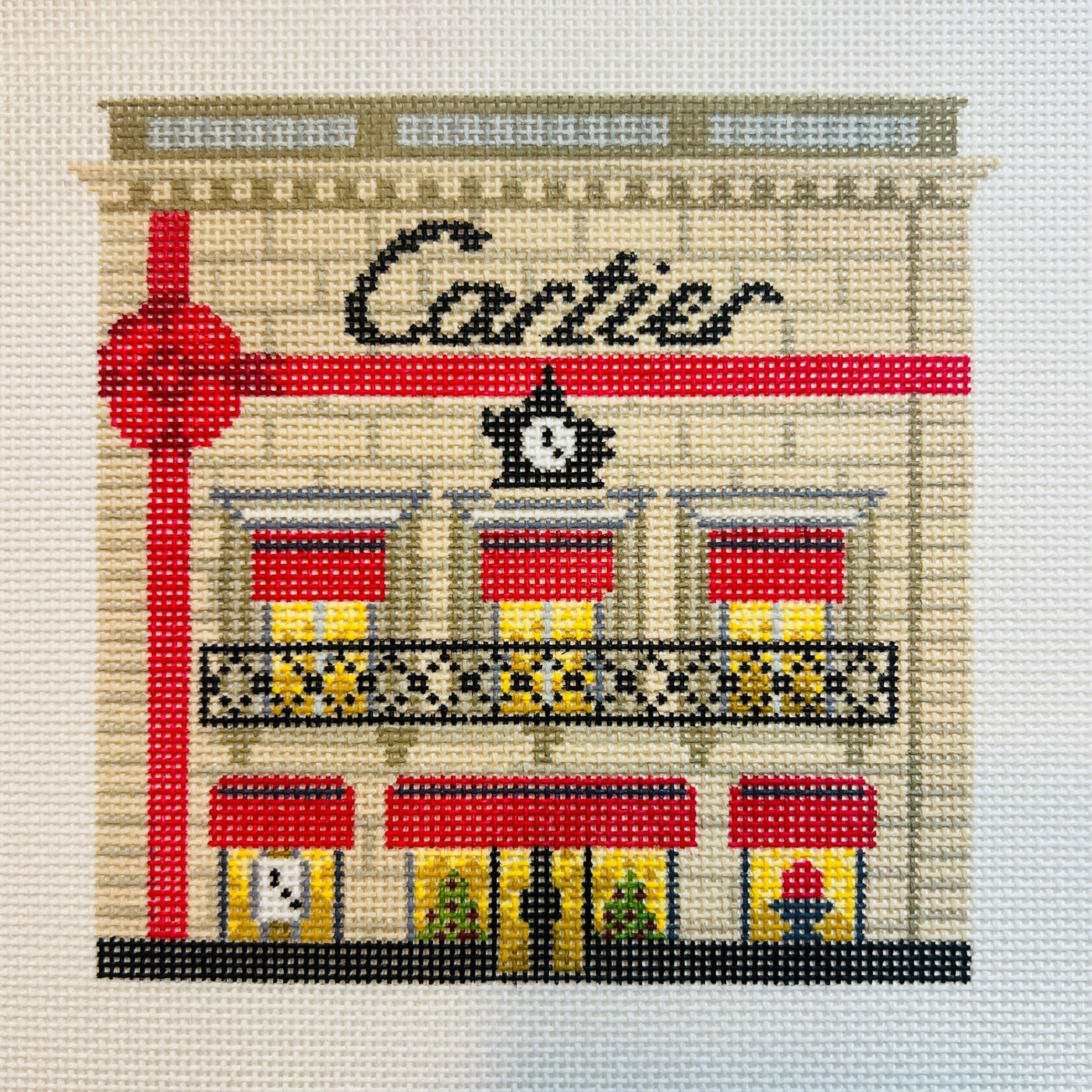 Cartier Storefront needlepoint canvas - Bargello Needlepoint