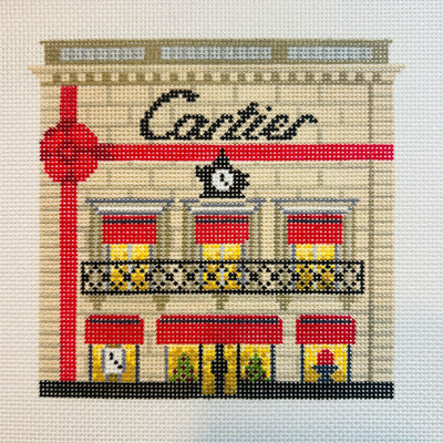 Cartier Storefront needlepoint canvas - Bargello Needlepoint