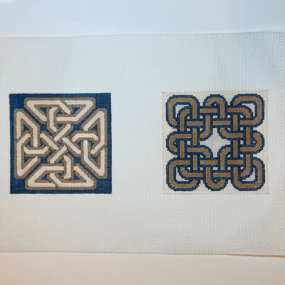 Celtic Knots Coaster Set needlepoint canvas - Bargello Needlepoint