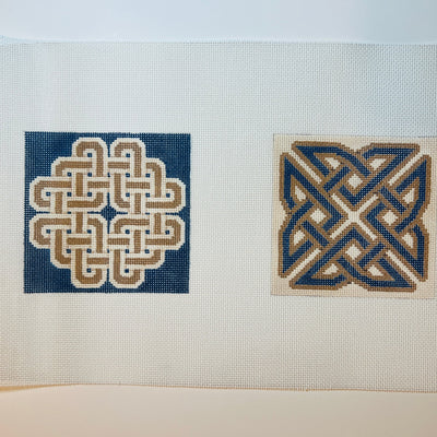 Celtic Knots Coaster Set needlepoint canvas - Bargello Needlepoint