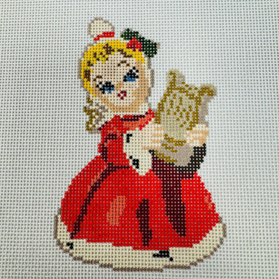 Ceramic Harp Angel needlepoint canvas - Bargello Needlepoint