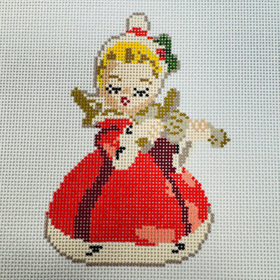 Ceramic Violin Angel needlepoint canvas - Bargello Needlepoint