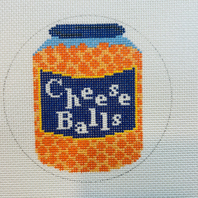 Cheese Balls Ornament needlepoint canvas - Bargello Needlepoint