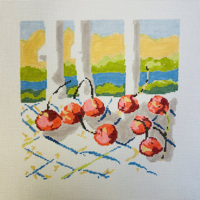 Cherries needlepoint canvas - Bargello Needlepoint