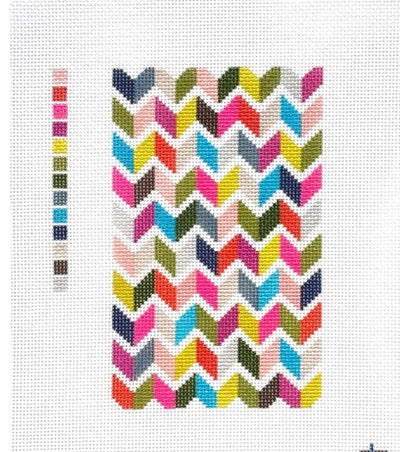 Chevron Eyeglass Case/ Wallet needlepoint canvas - Bargello Needlepoint