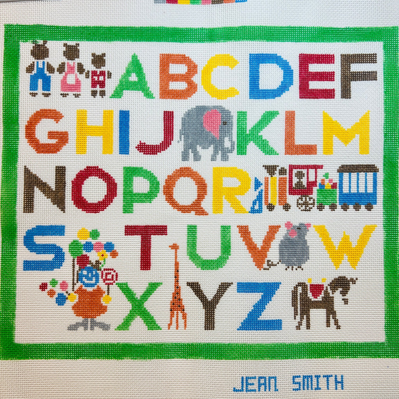 Child's Playtime Sampler needlepoint canvas - Bargello Needlepoint