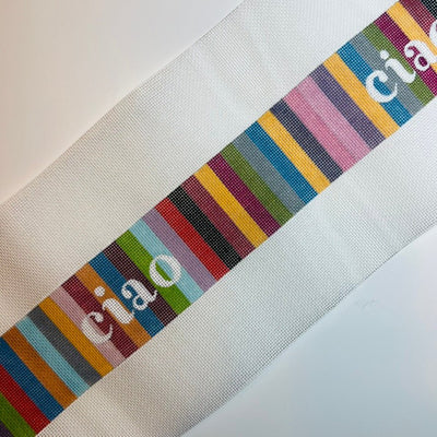 Ciao Bag Strap needlepoint canvas - Bargello Needlepoint
