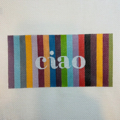 Ciao Eyeglass Case or Insert needlepoint canvas - Bargello Needlepoint